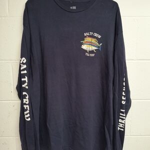 Salty Crew Navy Long Sleeve Shirt